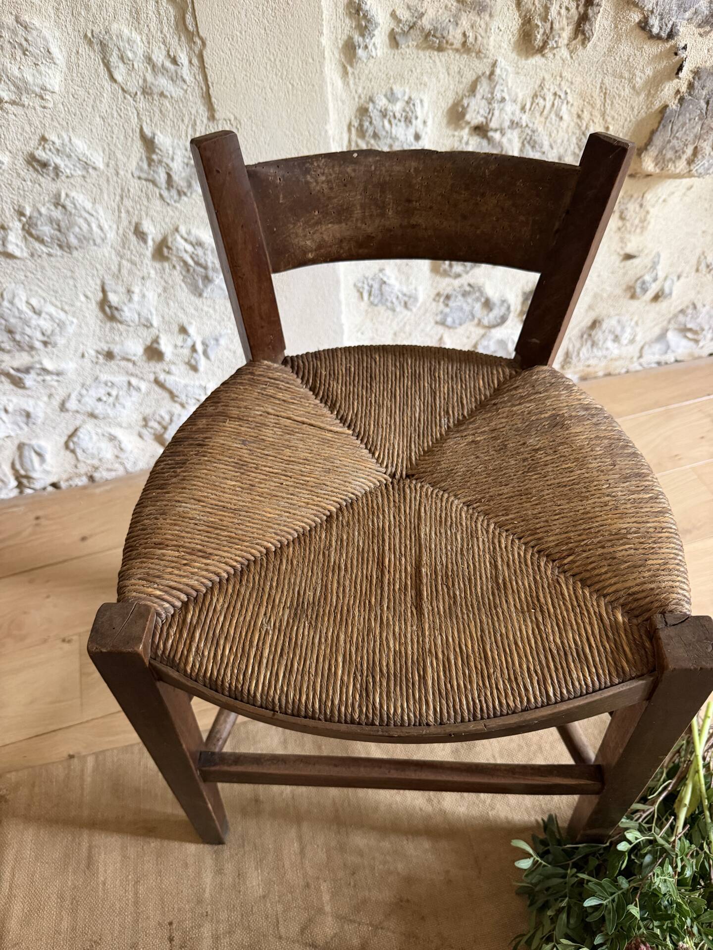 Old wooden country chair.