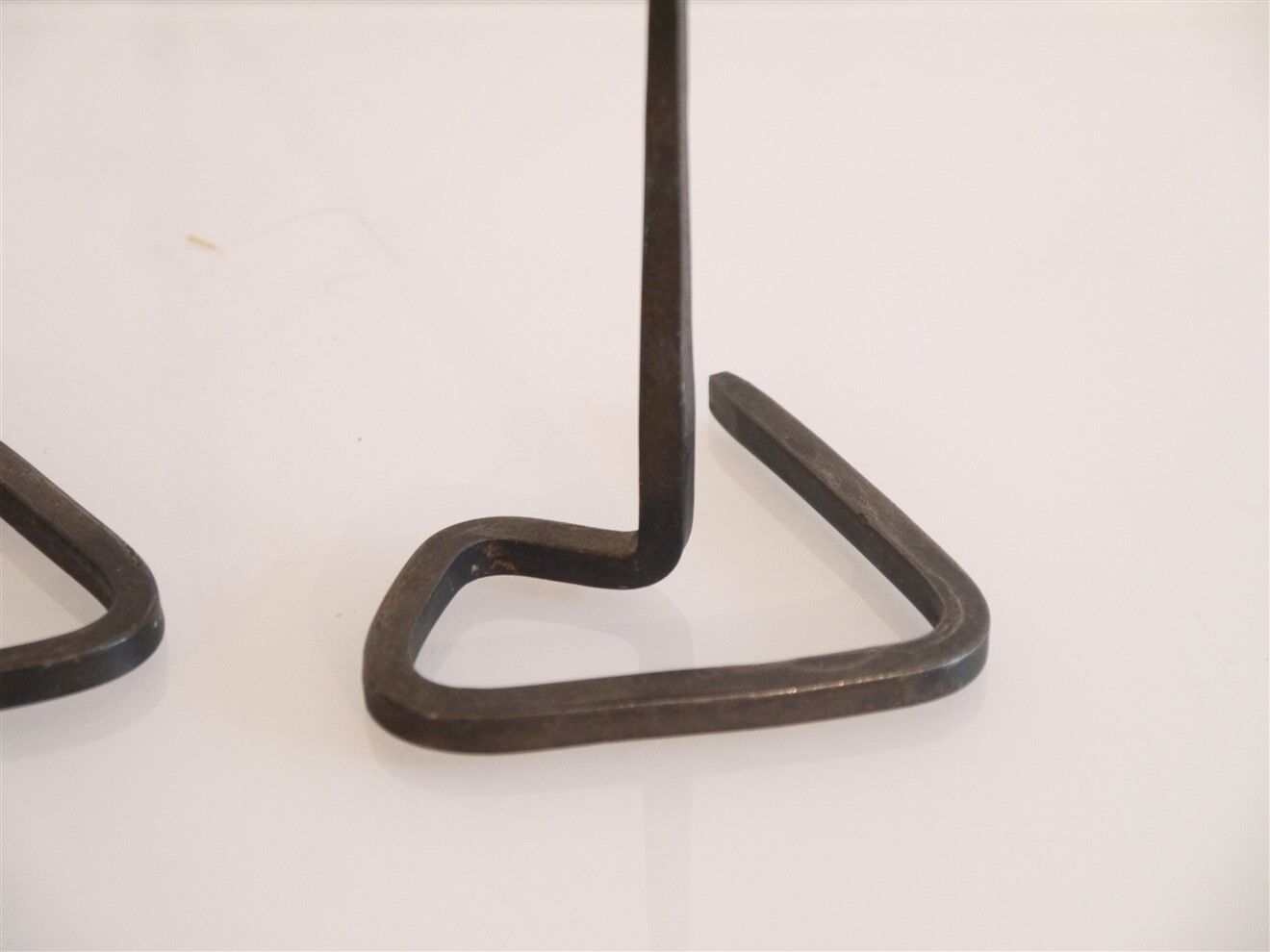 Pair of wrought iron candle holders 1960