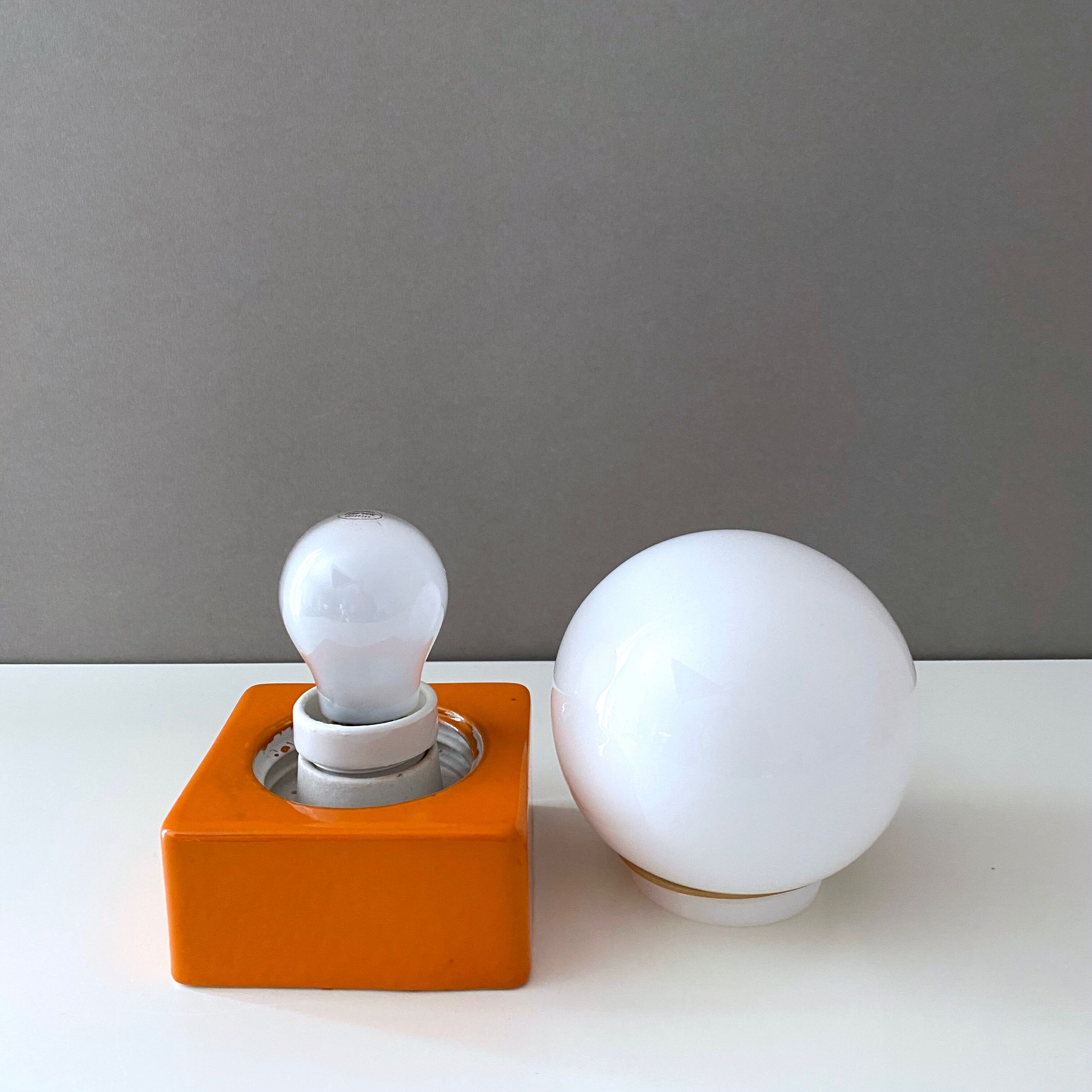 Mid Century ceramic wall lamp by Brunquell