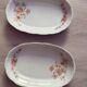 Set of 2 vintage oval serving dishes – Floral decoration – Mitterteich
