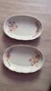 Set of 2 vintage oval serving dishes – Floral decoration – Mitterteich