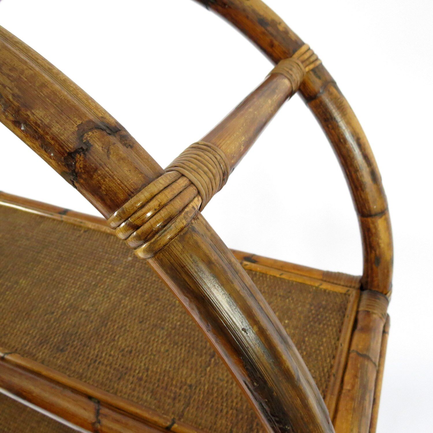 Bamboo and rattan shelf, 1970s