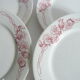 Lot of 4 flat plates, Sarreguemines, model "Palermo"