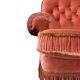 Set de 2 fauteuils vintage vieux rose avec franges