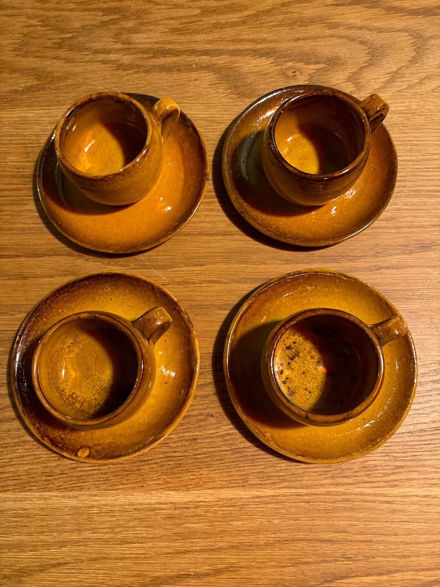 Set of 4 Anduze pottery cups