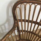 50s rattan armchair