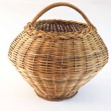 Large rattan amphora basket