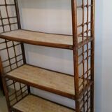 Vintage rattan bamboo tier