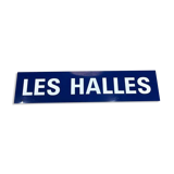 Old plate in enamel of the metro