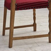 1970s, set of 6 Danish dining chairs, oak wood, furniture wool.