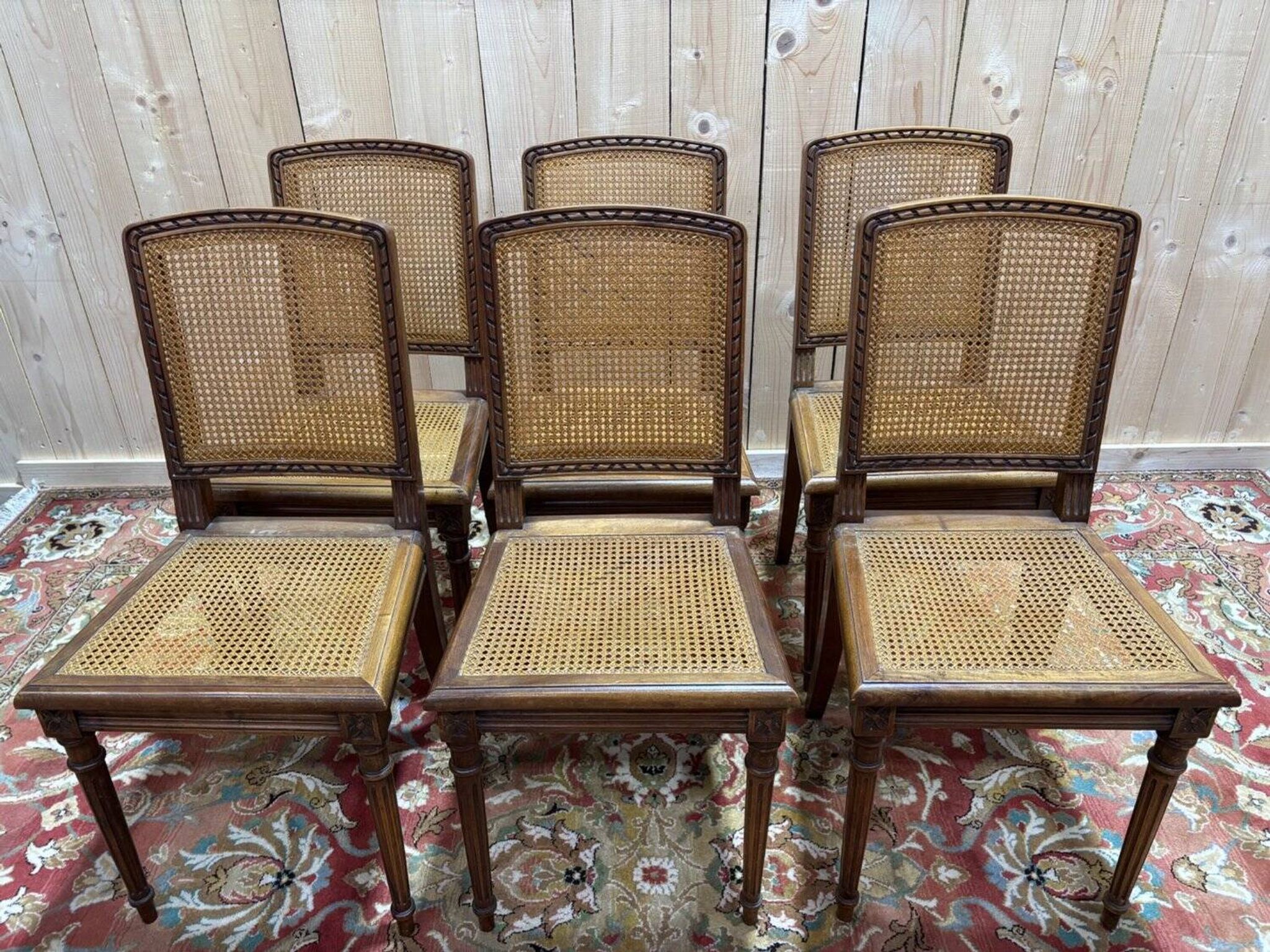 Set of 6 Louis XVI style chairs