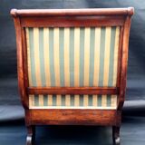 Walnut recamier bench Napoleon III daybed mid-nineteenth century