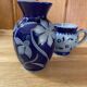 Lot deux petits vases gres d'alsace betschdorf schmitter décor floral