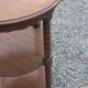 Vintage oak pedestal table with 3 shelves from the 60s