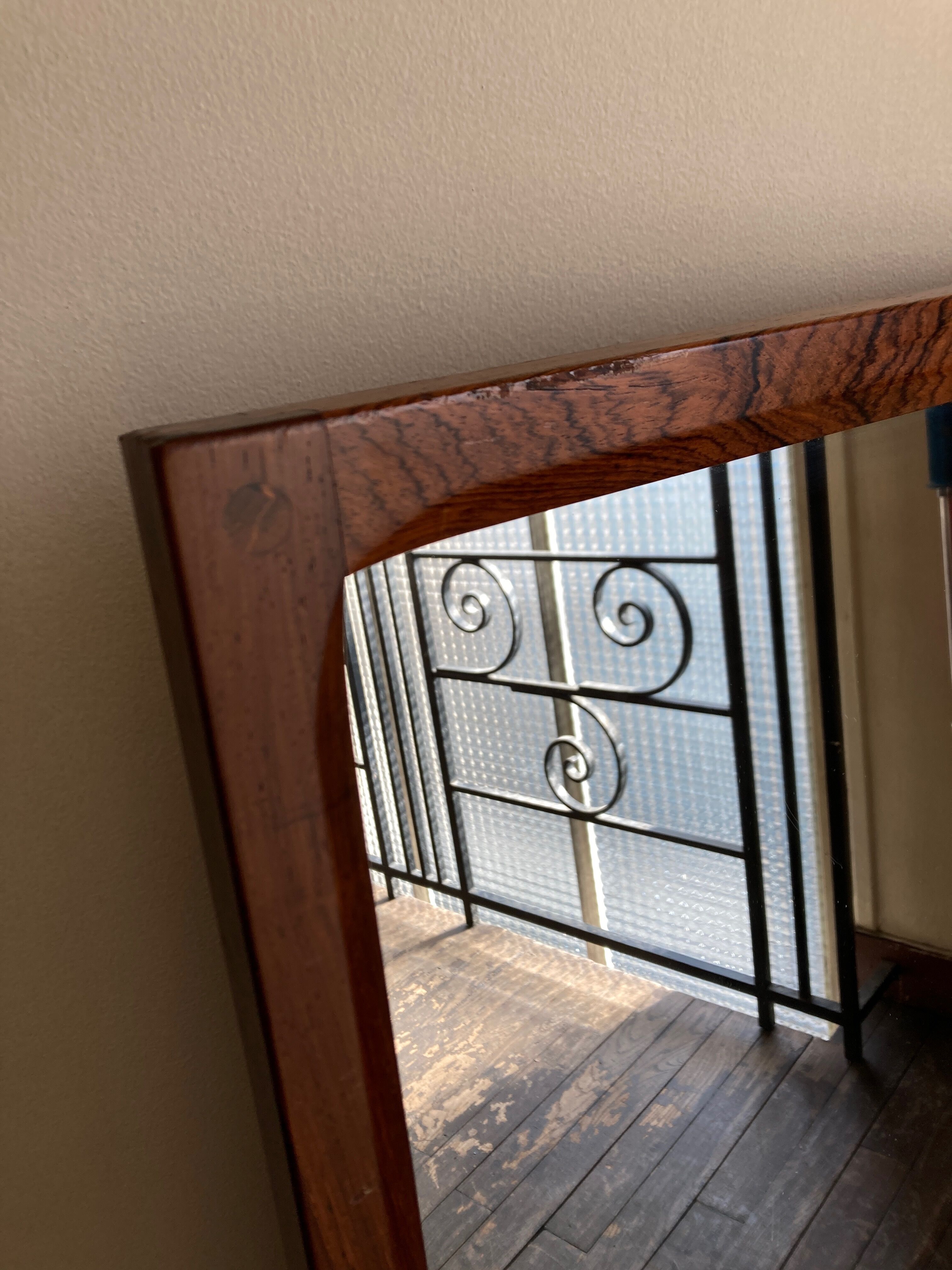 Scandinavian rosewood mirror Aksel Kjersgaard 166 for Möbel Odder 1960