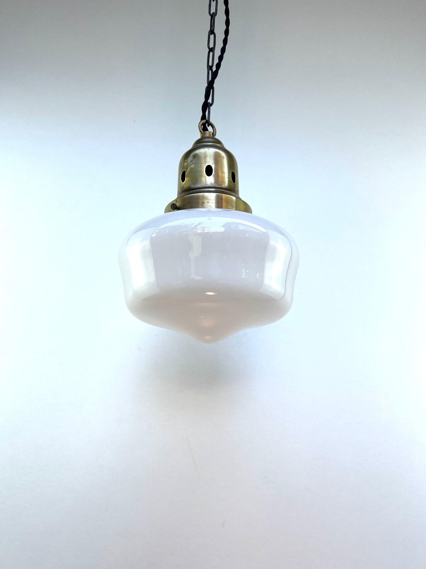 Chandelier 1920 opaline brand bag paris petit modele