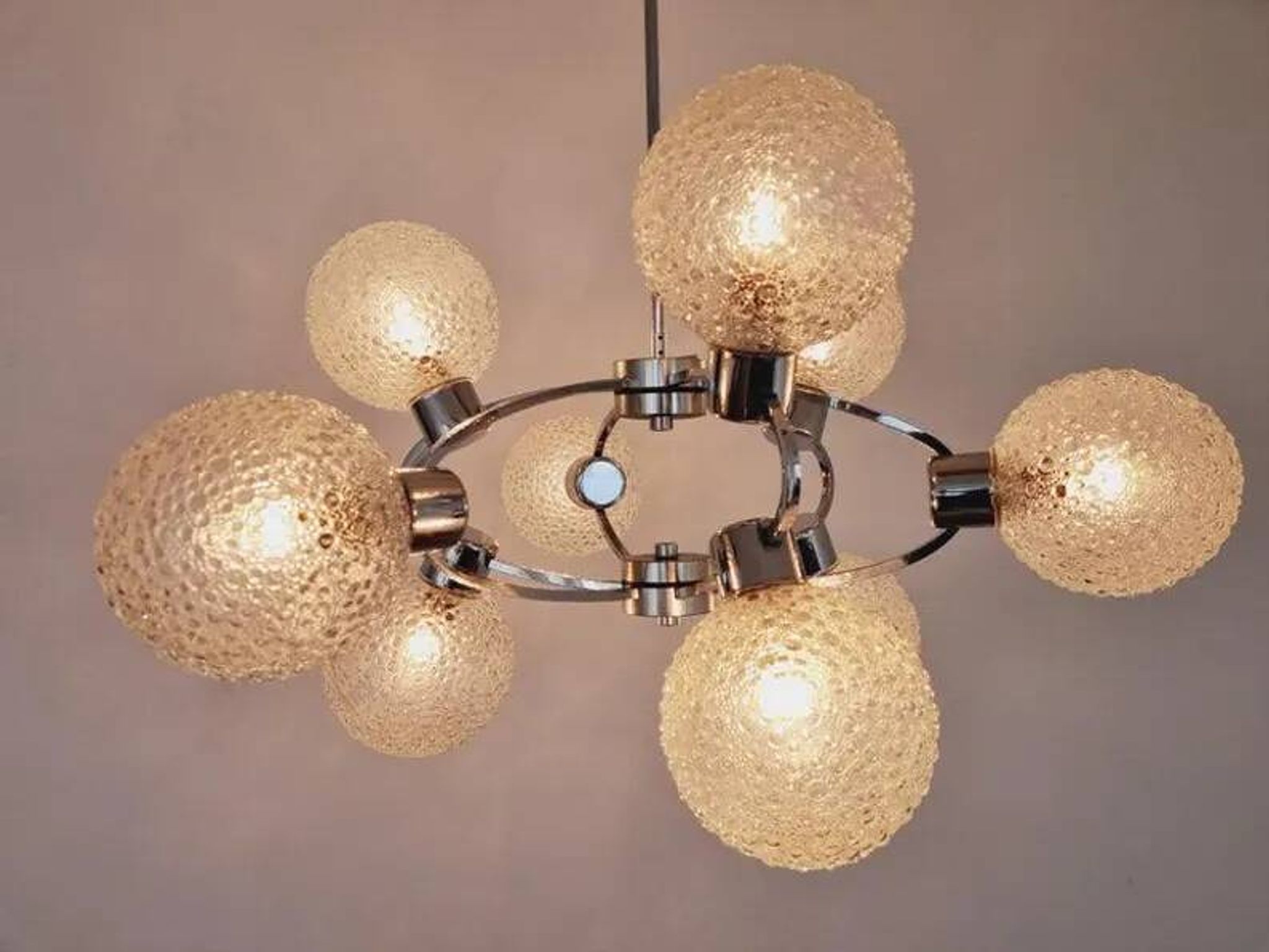 Large Midcentury Galaxy Sputnik Chandelier, Germany, 1970s