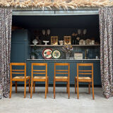 Set of 4 vintage rush chairs