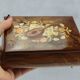 Vintage musical jewelry box in inlaid wood