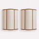 Cream jute wall sconces and bronze velvet trims