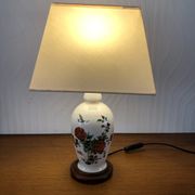 Bedside lamp vintage ceramic foot floral decoration