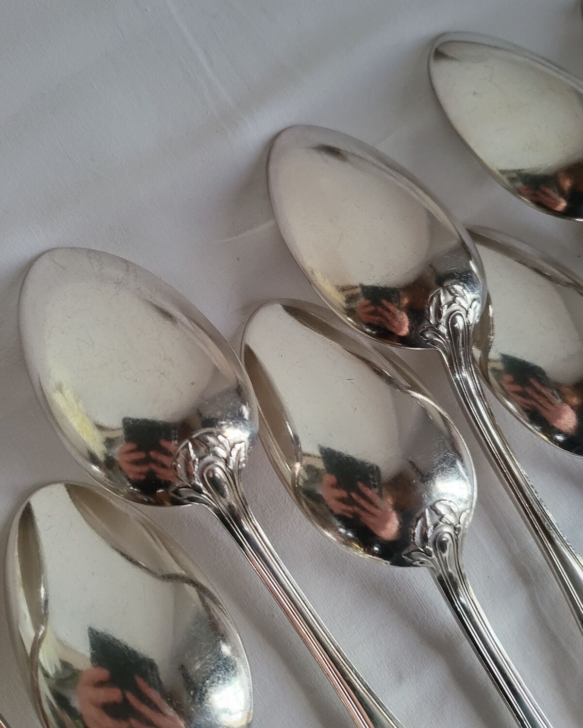 12 Large Silver-Plated Metal Spoons Boulenger Table Cutlery