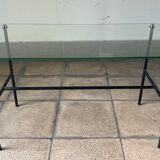 French coffee table Pierre Guariche edited by Steiner, in glass and steel