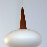 Vintage suspension light in opaline by Louis Kalff for Philips from 1968.
