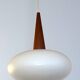 Vintage suspension light in opaline by Louis Kalff for Philips from 1968.