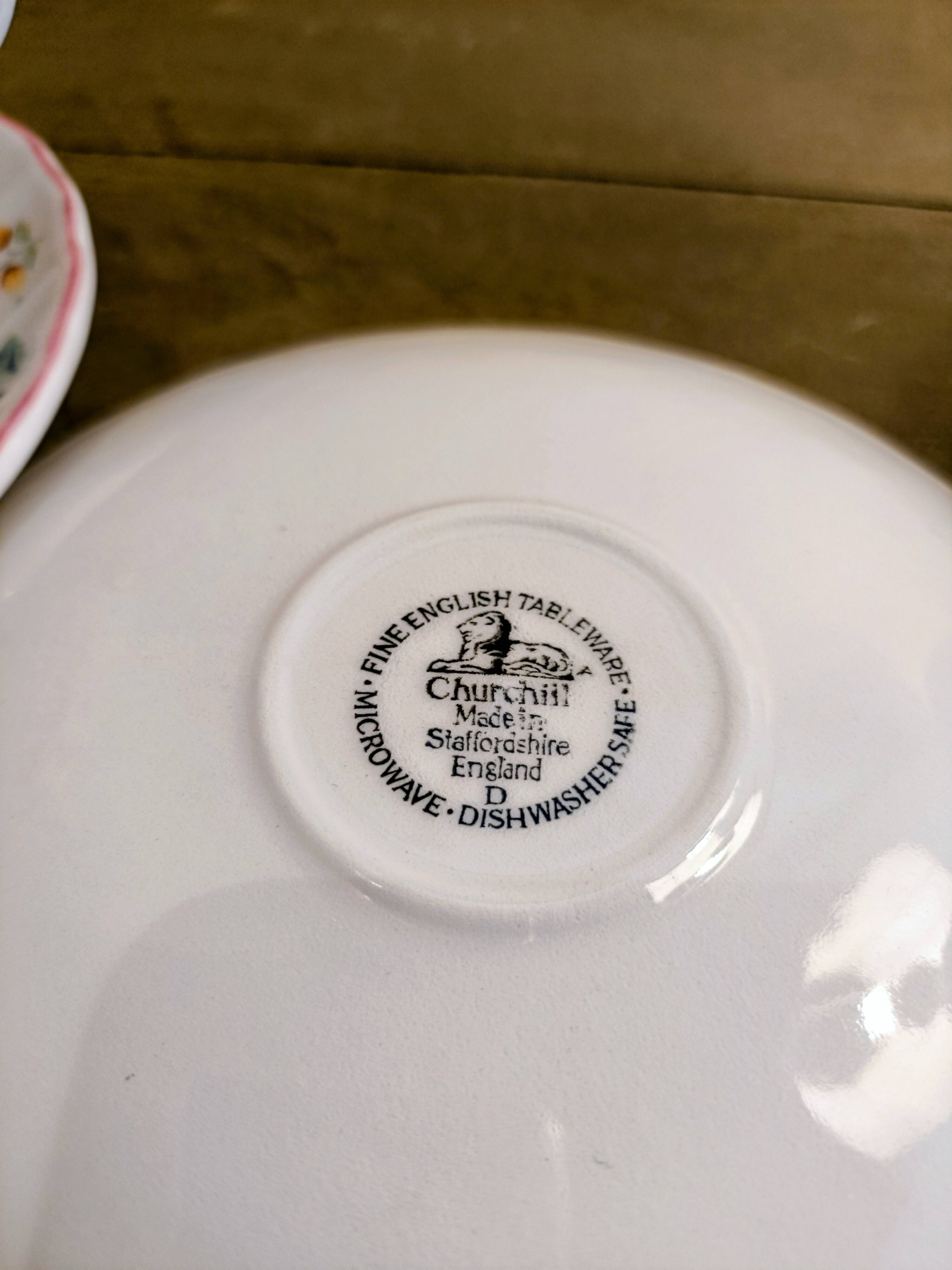2 tea or coffee cups with saucers Churchill Staffordshire