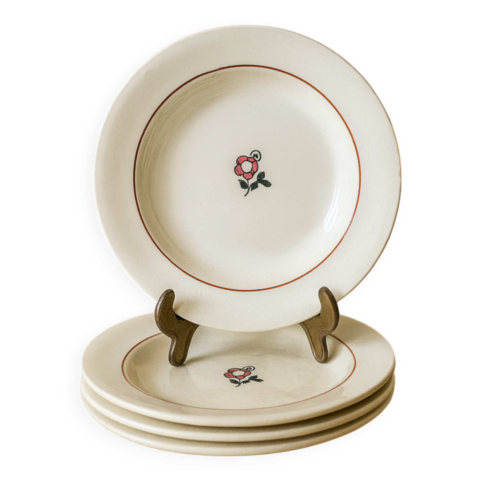 Antique ironstone plates from the coal mines