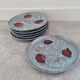 6 stoneware oil plates