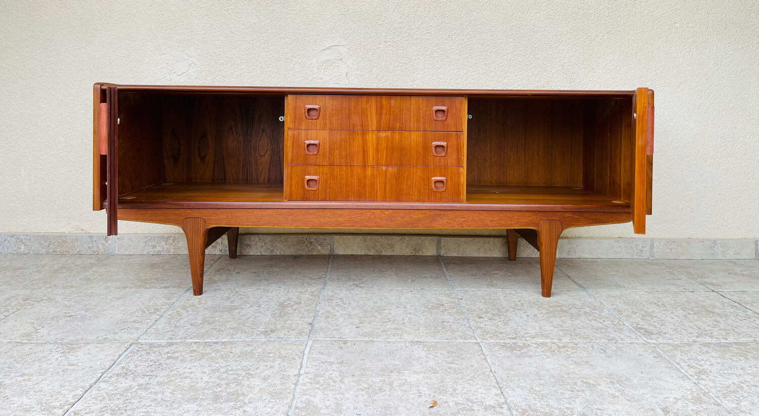 Scandinavian teak row