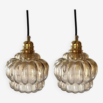 Set of two vintage pendant lights