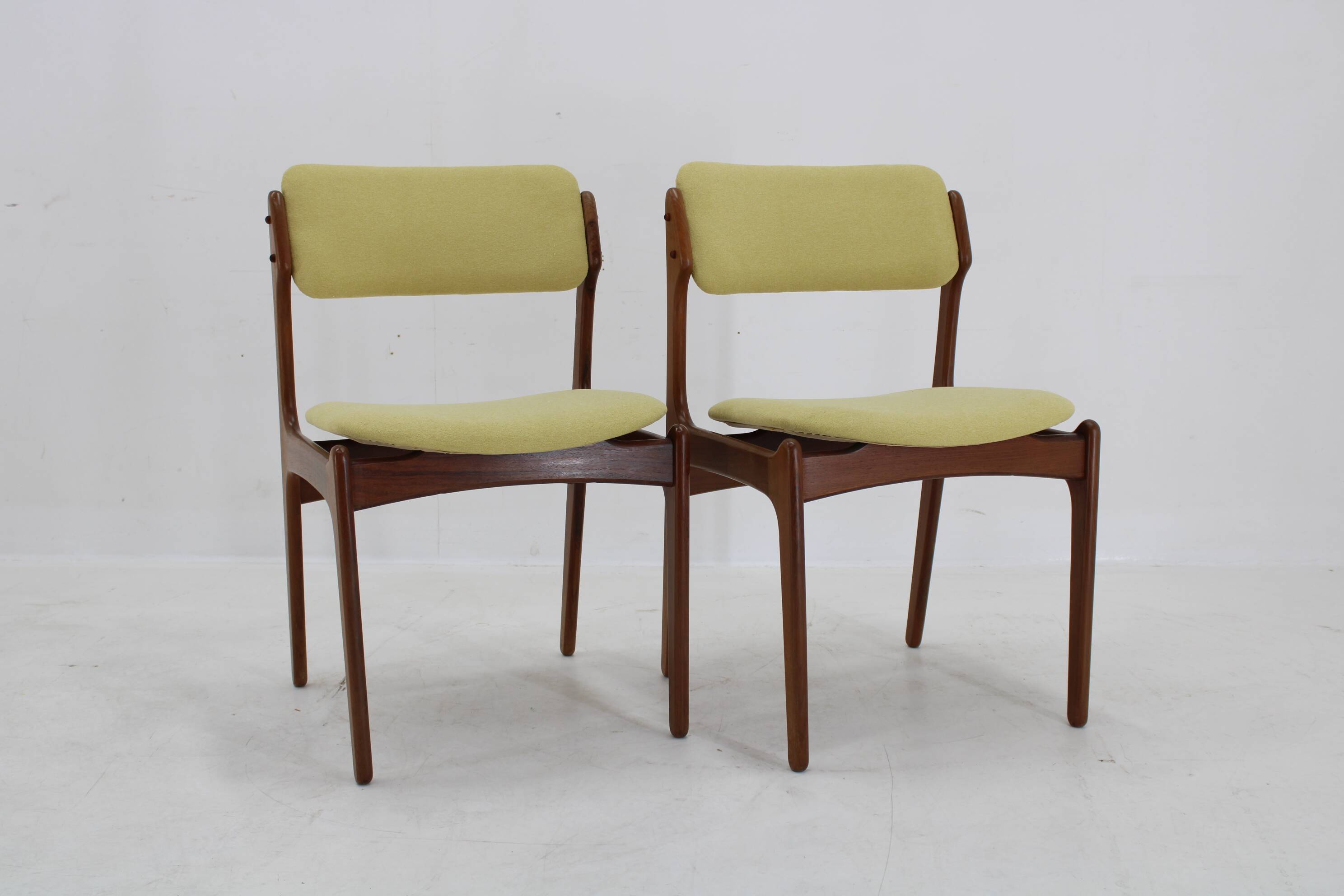 1960s Erik Buch Set of Six Restored Teak Dining Chairs, Denmark