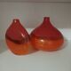 Pair or 2 glass paste vases from the 80s vintage.