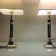 Pair of brass lamps art deco style 60s-70s