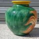 Ceramic lamp L. Drimmer with vase and matching plate.