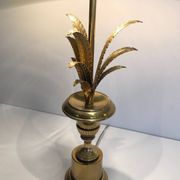 Neoclassical Palm Tree Table Lamp in Brass in the Style of M