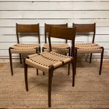 Series of 4 chairs Havana 1960