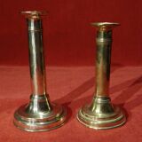 Set of 2 old torches candlesticks with binet Louis Philippe XIX 10th