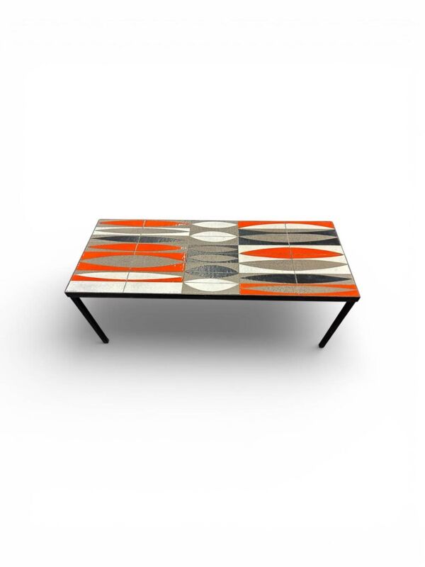 Table basse navettes de roger capron vallauris france années 1960
