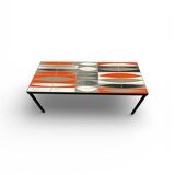 Roger capron shuttle coffee table, vallauris, france, 1960s.