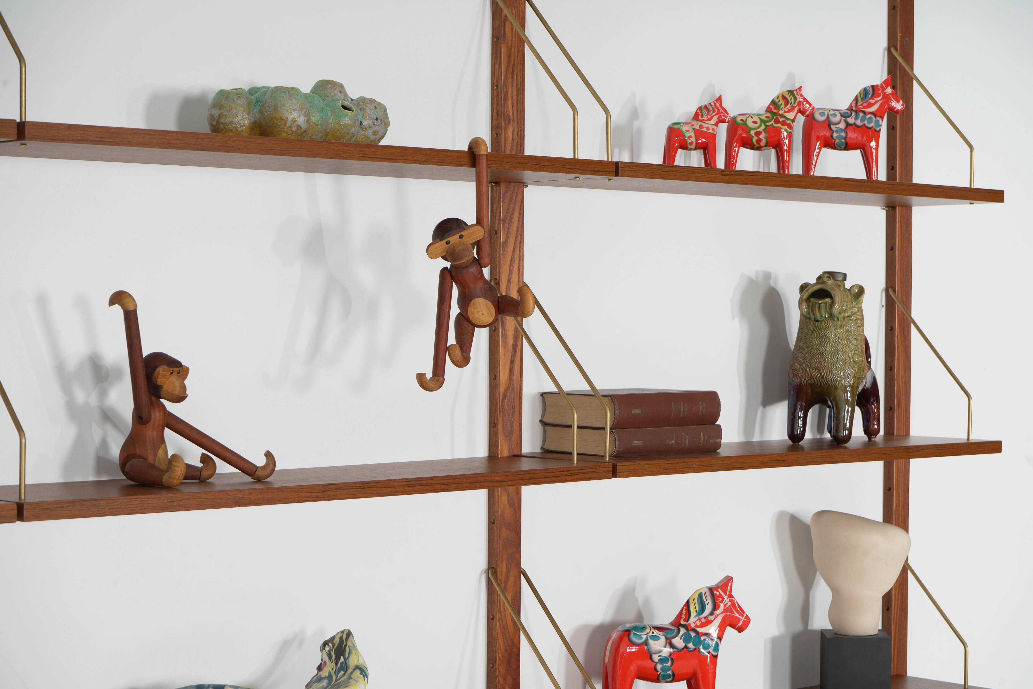 Teak modular shelving unit, Danish design, 1970s, made in Denmark
