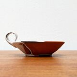 Workshop pottery candlestick from mid-century German with bird motif by Töpferei Bücking Börnsen, 1960s.