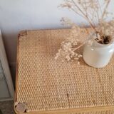 Vintage rattan chest of drawers circa 1970s