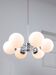 Space Age Italian Sputnik Chrome and Opaline Chandelier, 1970s