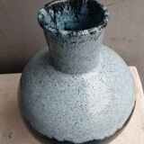 Large Accolay vase ceramic blue 1950