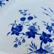 Set of 4 Bleu de Tournay iron earth plates