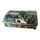 Abalone shell vanity box, alpaca and wood, Mexico, circa 1970